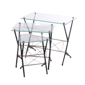 Angelo Ostuni Set of 3 side tables, Italy 1950