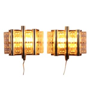 Brass wall lamp by Carl Fagerlund for Lyfa, 1960s