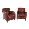 Set of Two Vintage Sheepskin Armchairs