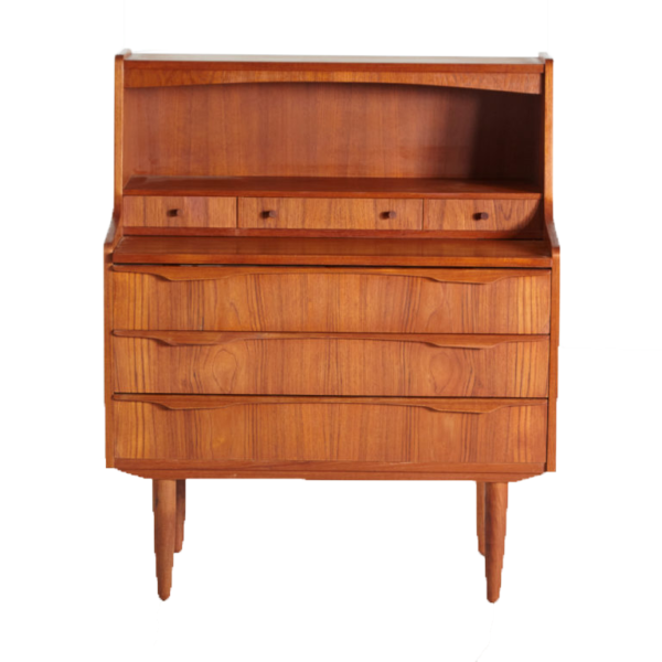 RESTORED TEAK BUREAU DESK
