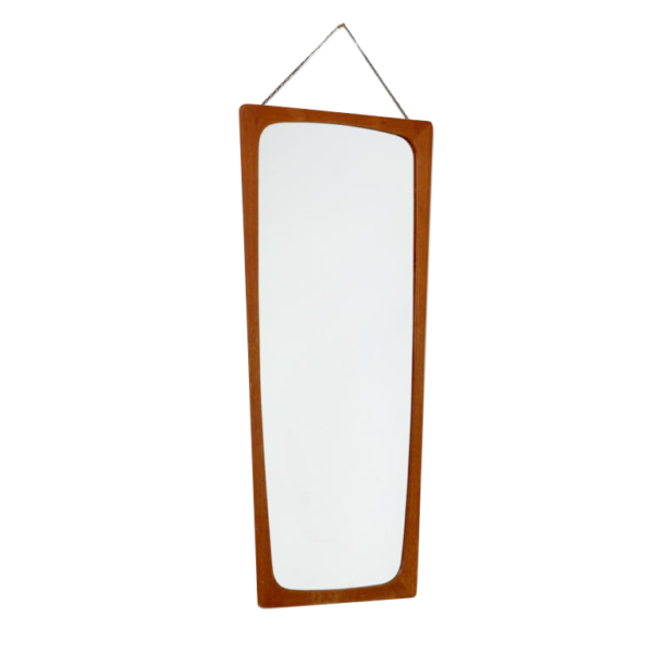 Teak framed mirror