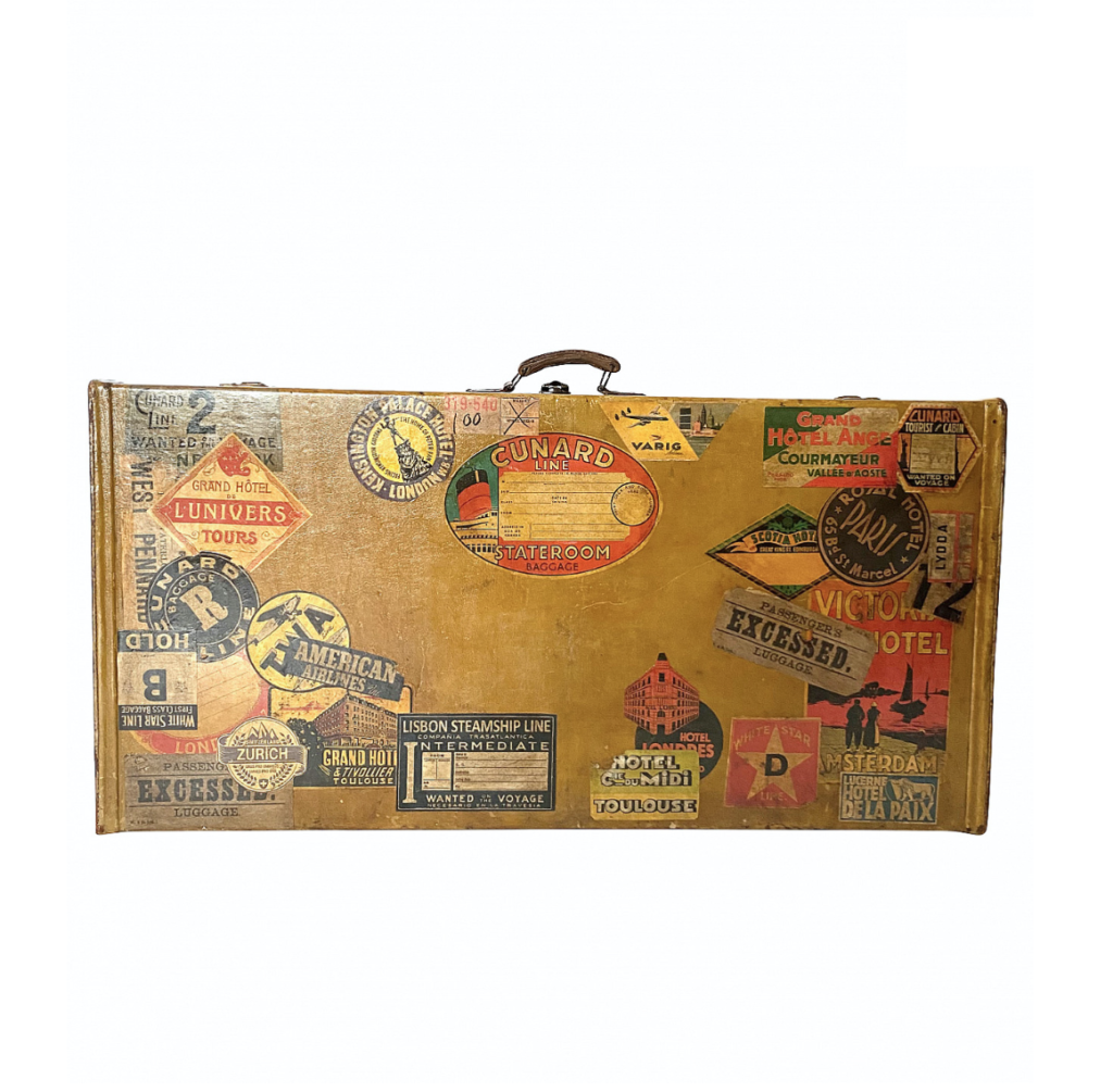Antique Italian leather travel case, early XX century