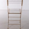 Hollywood Regency French plexiglass and gold-plated brass dining chair, 1970s