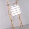 Hollywood Regency French plexiglass and gold-plated brass dining chair, 1970s