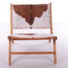 Beautiful Vintage Relax chair upholstered with cowhide, 1970.