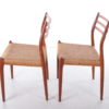 Set of two Niels Moller chairs model 78 Made by J.L.Mollers, 60 Denmark.