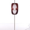 Vintage Designer French Floor Lamp with Wooden Lamella, 1960s Vintage Designer French Floor Lamp with Wooden Lamella, 1960s