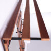 Vintage Wall coat rack with metal and wood with 5 hooks and hat rack, 60s