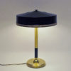 Black shade brass table lamp by C.E. Fors for EWÅ Värnamo 1960s, Sweden