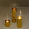 Norwegian vintage set of three Brass Candleholders by Colseth 1960s