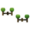Swedish brass and green glass pair of wall lamps 1960s