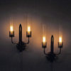 Vintage Swedish Grace Brass wall lamp pair from the 1940s