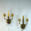 Vintage Swedish Grace Brass wall lamp pair from the 1940s
