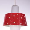 Vintage Hanging lamp with glass and metal 1950s