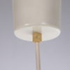 Vintage Hanging lamp with glass and metal 1950s