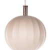 Round beige hanging lamp from Sweden, 1960s