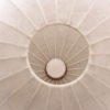 Round beige hanging lamp from Sweden, 1960s