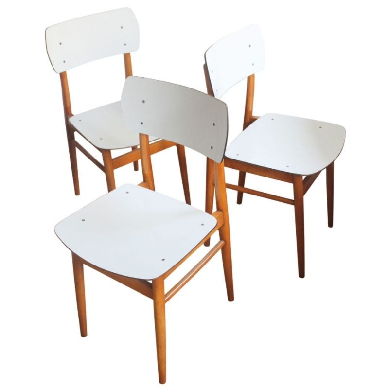 Set of Three 1970’s Scandi Dining chairs by TON