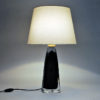 Black glass tablelamp RD1323 by Carl Fagerlund for Orrefors, Sweden 1960s
