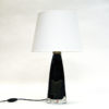 Black glass tablelamp RD1323 by Carl Fagerlund for Orrefors, Sweden 1960s