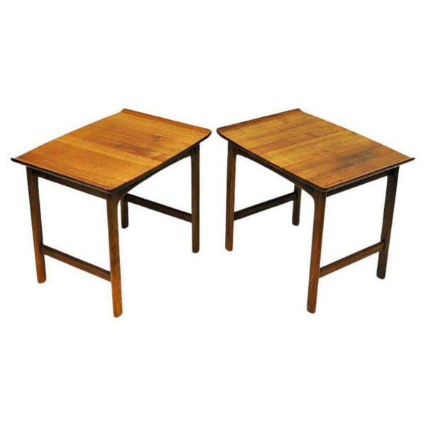 Swedish Teak sidetable pair Frisco by Folke Ohlsson for Tingströms 1960s