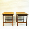 Swedish Teak sidetable pair Frisco by Folke Ohlsson for Tingströms 1960s