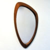 Swedish Vintage oval Pine Wall mirror from the 1950s