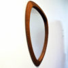 Swedish Vintage oval Pine Wall mirror from the 1950s