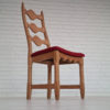 1960s, Original Danish design by Henning Kjærnulf, pair of chairs, oak wood