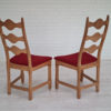 1960s, Original Danish design by Henning Kjærnulf, pair of chairs, oak wood 1960s, Original Danish design by Henning Kjærnulf, pair of chairs, oak wood