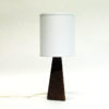 Lovely Nordic brown leatherette Table lamp 1950s