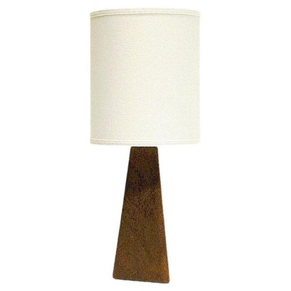 Lovely Nordic brown leatherette Table lamp 1950s