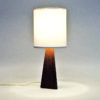 Lovely Nordic brown leatherette Table lamp 1950s