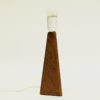 Lovely Nordic brown leatherette Table lamp 1950s