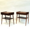 Midcentury mahogany night tables pair by Calström & Co - Sweden 1960s