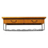 Vintage teak wall shelf with two drawers - Sweden 1950s