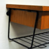 Vintage teak wall shelf with two drawers - Sweden 1950s