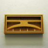 Swedish wall mounted pine wood valet rack 1970s