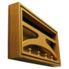 Swedish wall mounted pine wood valet rack 1970s