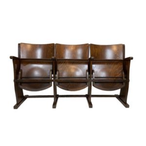 Vintage 3-Seat Cinema Bench from Ton, 1950s