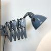 Industrial Grey Enamel Wall Scissor Lamp from Siemens, 1930s Industrial Grey Enamel Wall Scissor Lamp from Siemens, 1930s