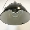 Dark Grey Explosion Proof Lamp with Black Enameled Shade, 1970s