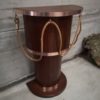 Dutch boat bar solid oak and red copper 1940s 1950s Art deco