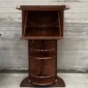 Dutch boat bar solid oak and red copper 1940s 1950s Art deco