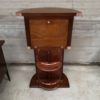 Dutch boat bar solid oak and red copper 1940s 1950s Art deco