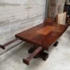 Solid mahogany table gaston poisson art deco 1940
