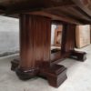 Solid mahogany table gaston poisson art deco 1940