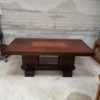 Solid mahogany table gaston poisson art deco 1940