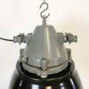 Dark Grey Explosion Proof Lamp with Black Enameled Shade, 1970s