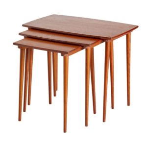 Teak nesting tables
